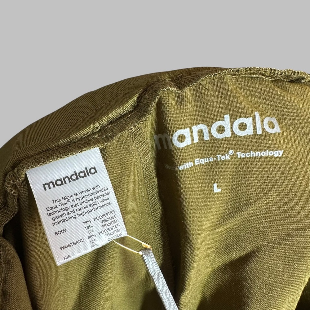 NWT Mandala Size Large High Waisted Drawstring Jogger Scrub Pant Olive Green - Picture 8 of 10